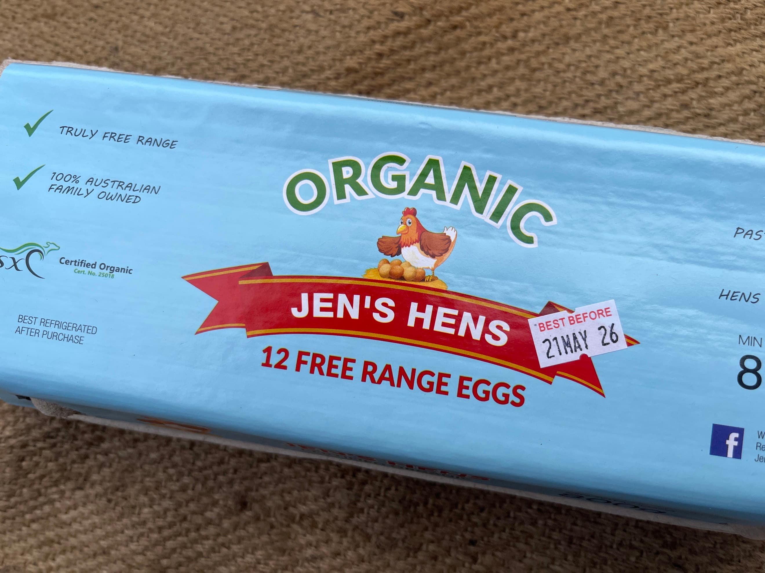 Jens Organic Eggs 800g